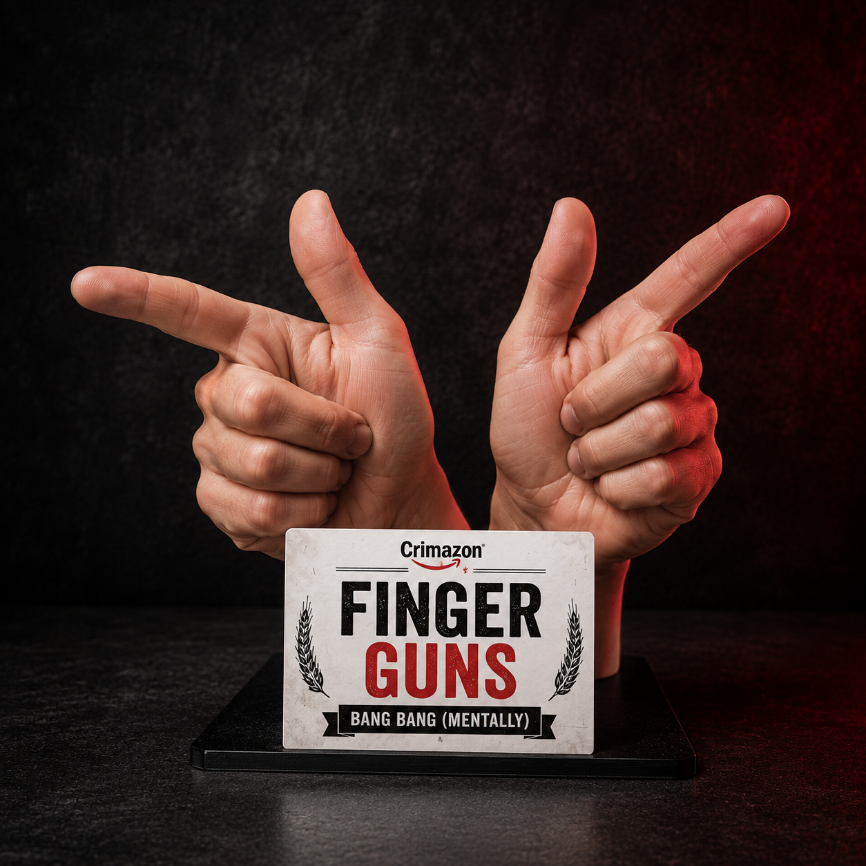 Finger Guns fictional parody product image
